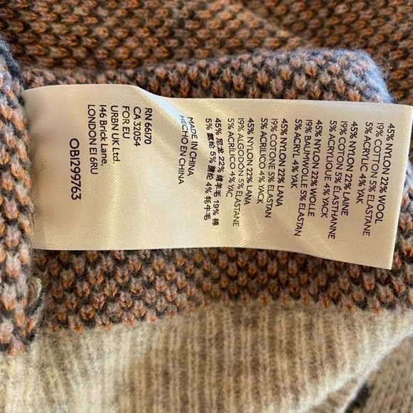 ANTHROPOLOGIE Emmy Cowl Neck Wool Blend Leopard Print Tunic Size XL - Picture 8 of 10